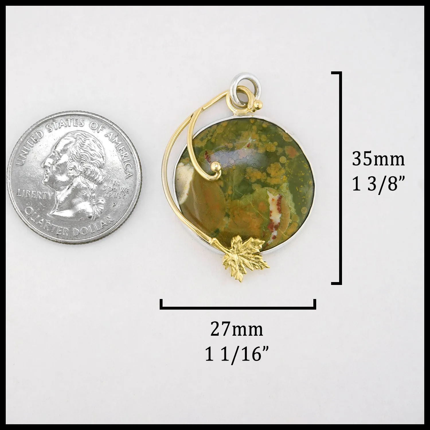 Leaf and Agate Pendant