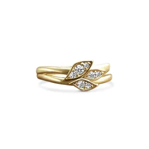 Leaf and Branch Diamond Gold Ring