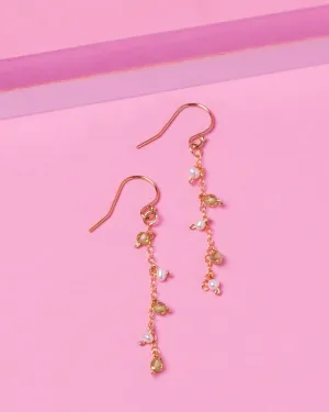 LEAH'S PERIDOT AND PEARL 14K GOLD FILLED DROP EARRINGS