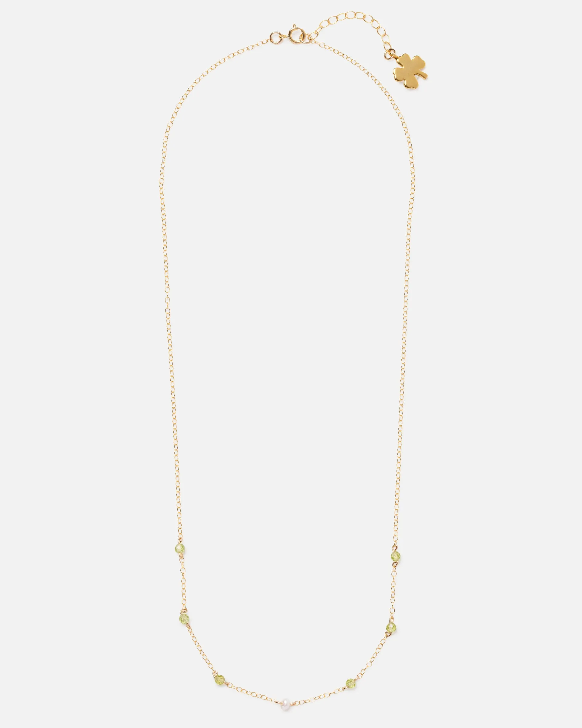 LEAH'S PERIDOT AND PEARL CARMELLA NECKLACE