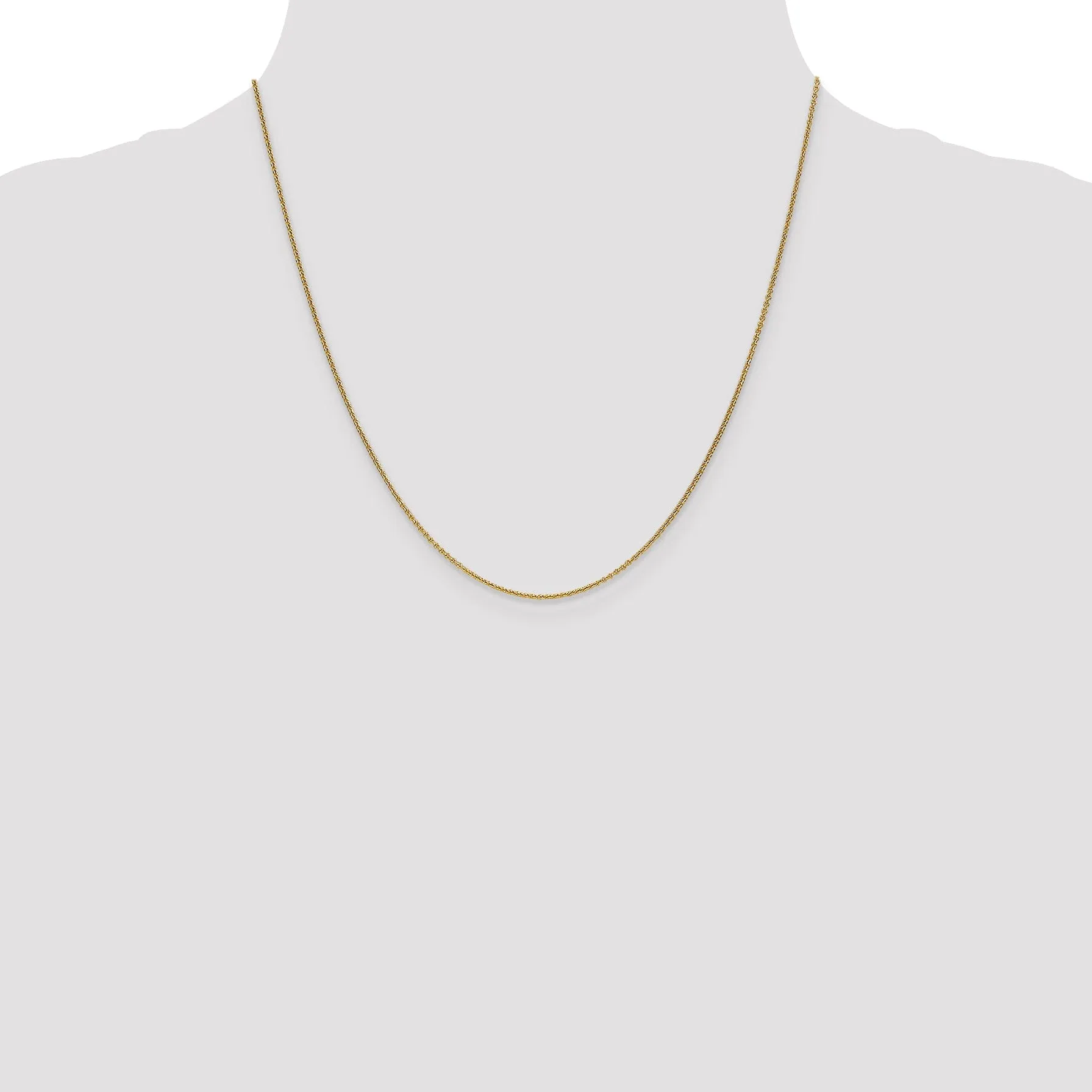 Leslie 14k Yellow Gold 1.1 mm Round Cable Chain