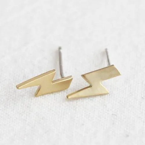 Lighting Bolt Post Earring