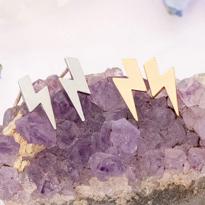 Lighting Bolt Post Earring