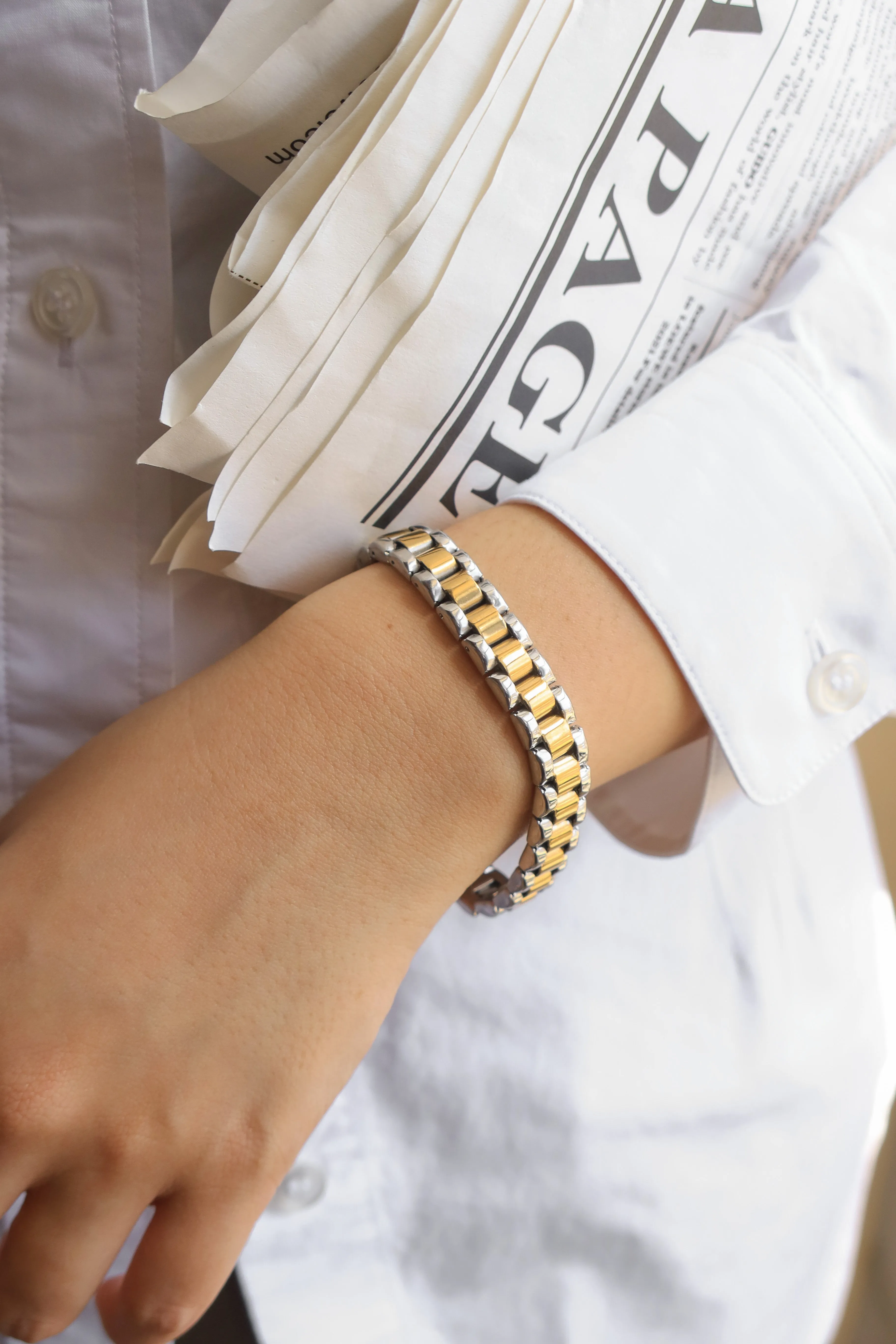 Lillian Two Tone Bracelet