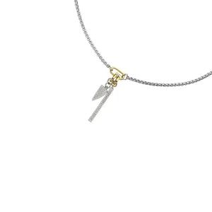 LINK BOX BAR CHARM NECKLACE
