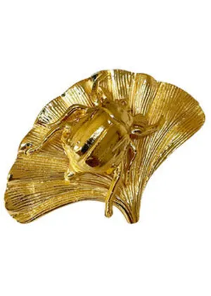 Lotta Djossou Paris Maybug On Leaf Ring Golden