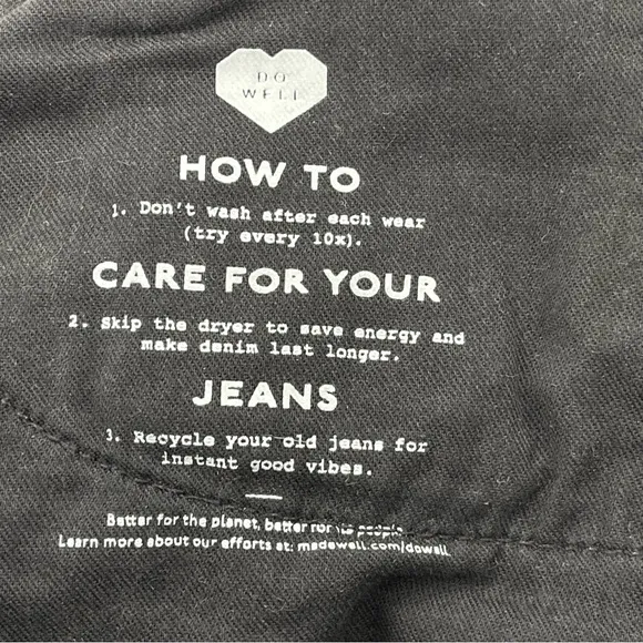 Madewell Baggy Tapered Jeans Black Relaxed Fit High Waisted Size 28P