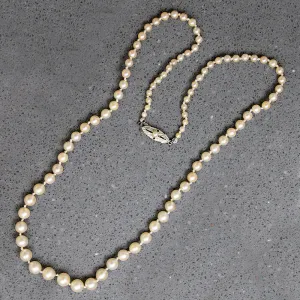 Matinee Length Graduated Cultured Pearl Necklace
