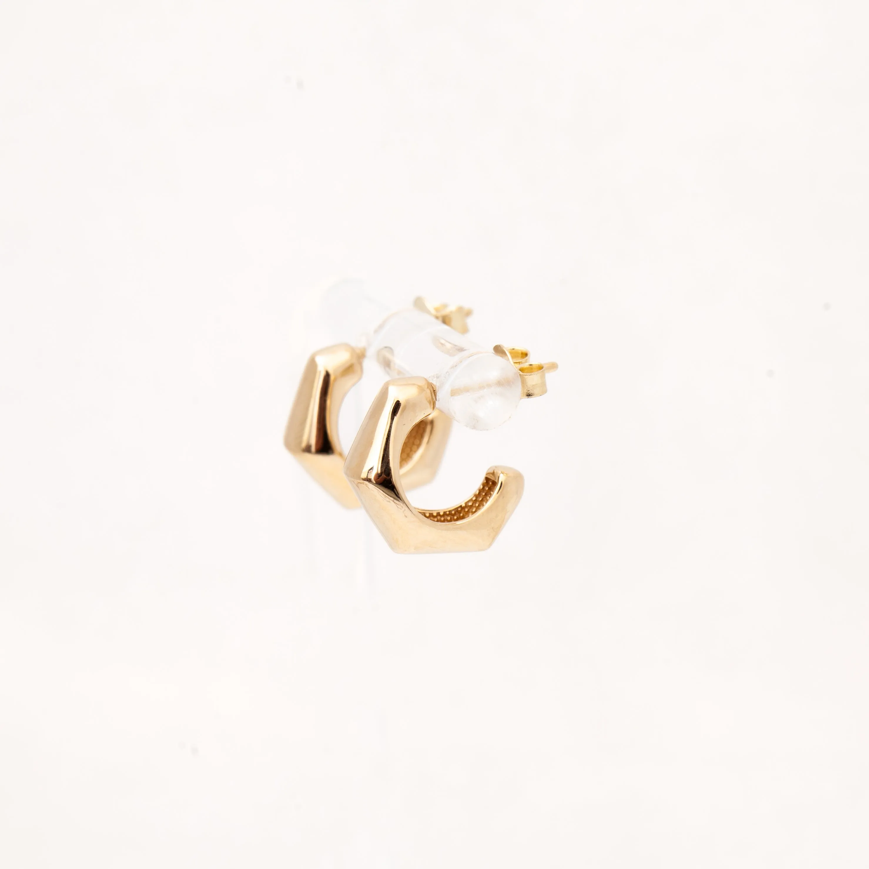 Medium Wide Bamboo Hoop Earrings
