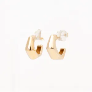Medium Wide Bamboo Hoop Earrings