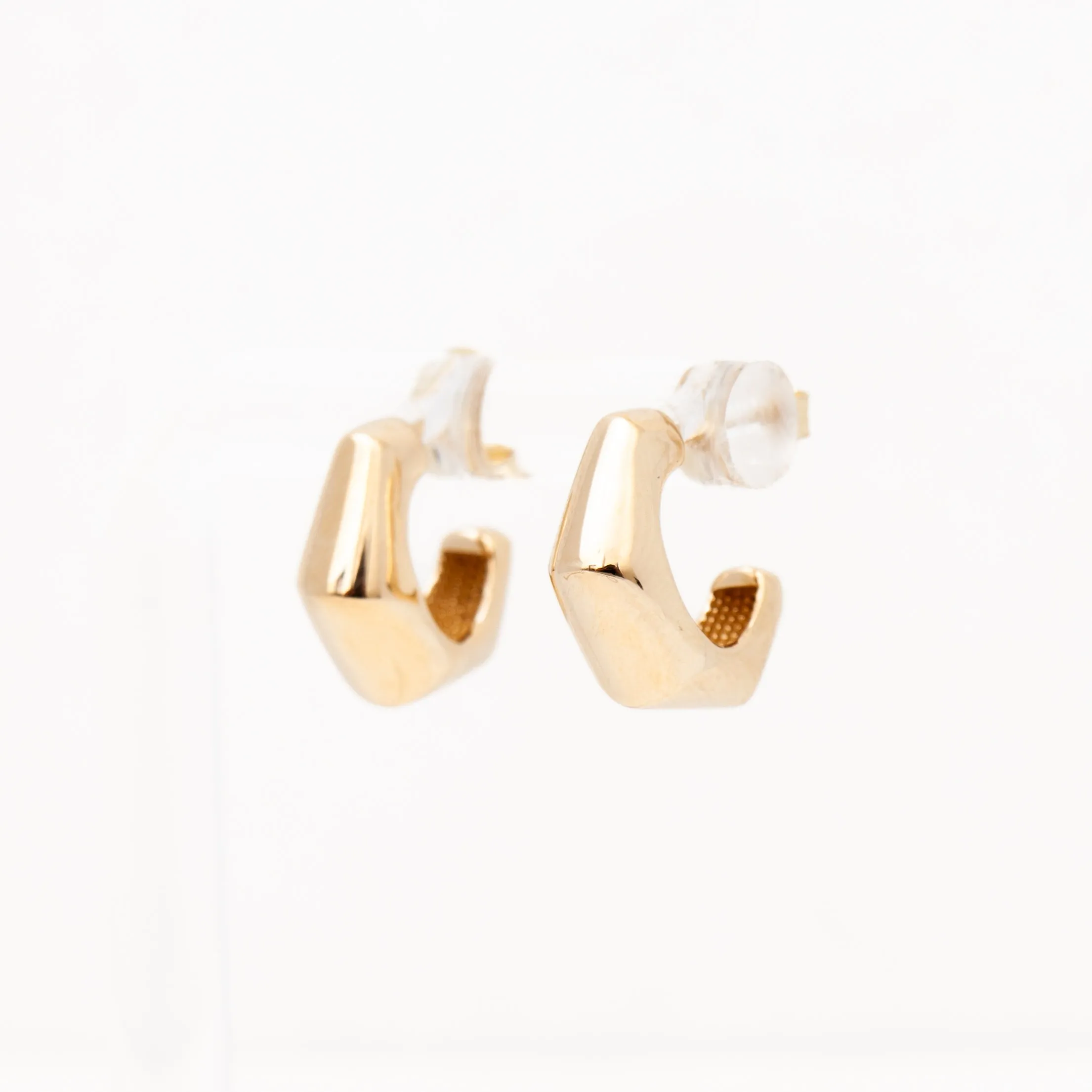 Medium Wide Bamboo Hoop Earrings
