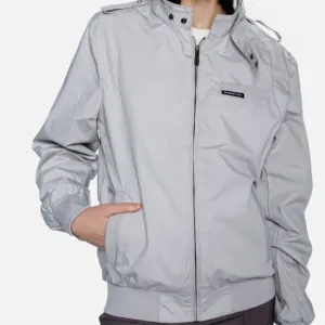 Members Only Vintage Gray Racer Jacket
