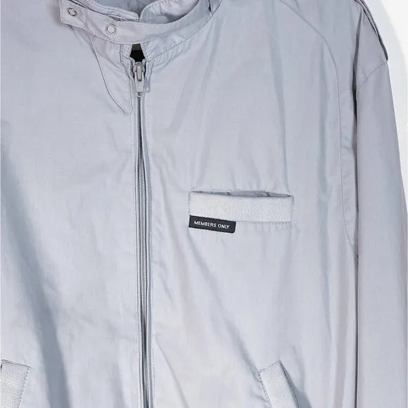 Members Only Vintage Gray Racer Jacket