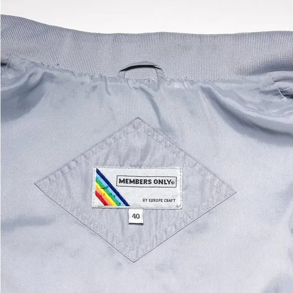 Members Only Vintage Gray Racer Jacket