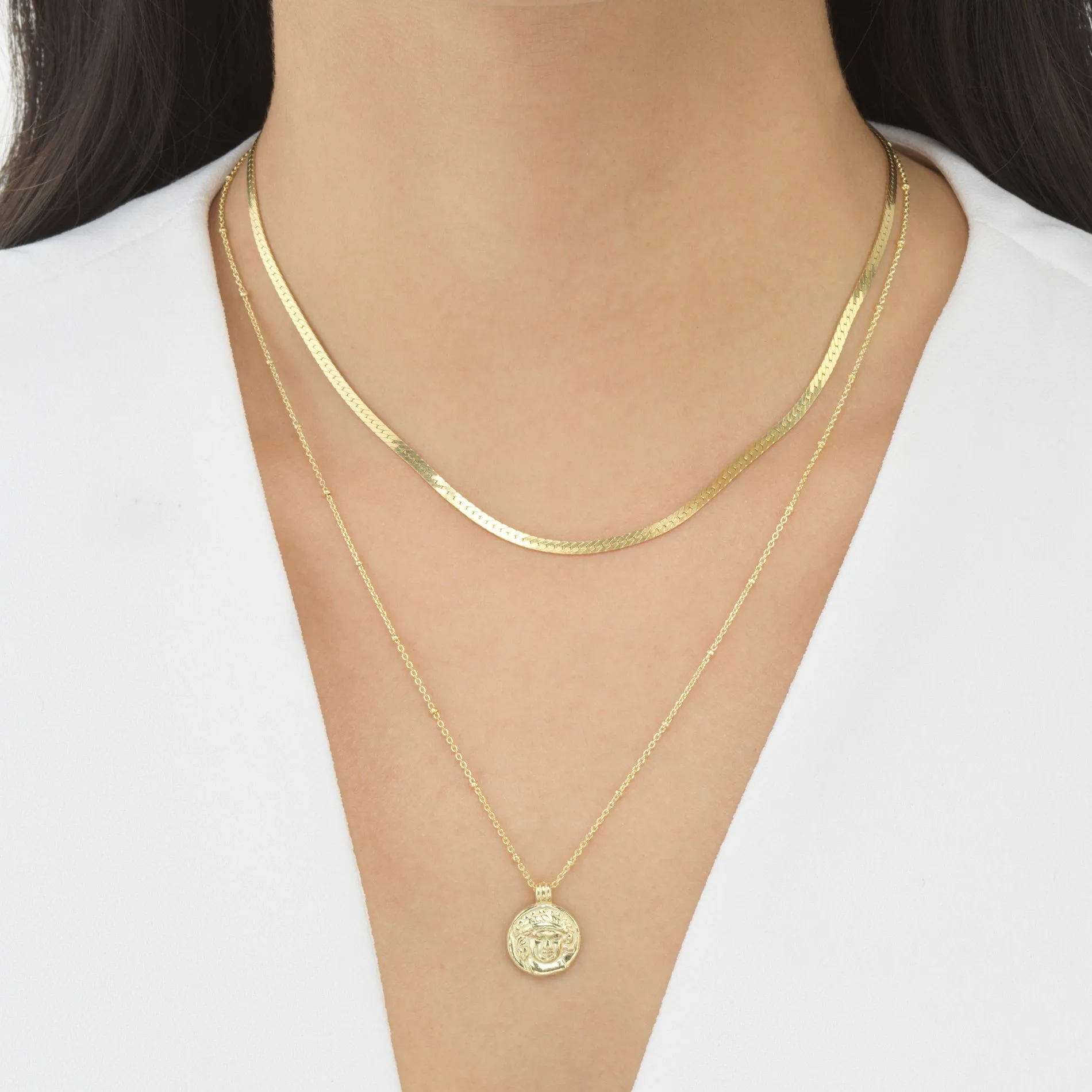 Mini Greek Coin Necklace