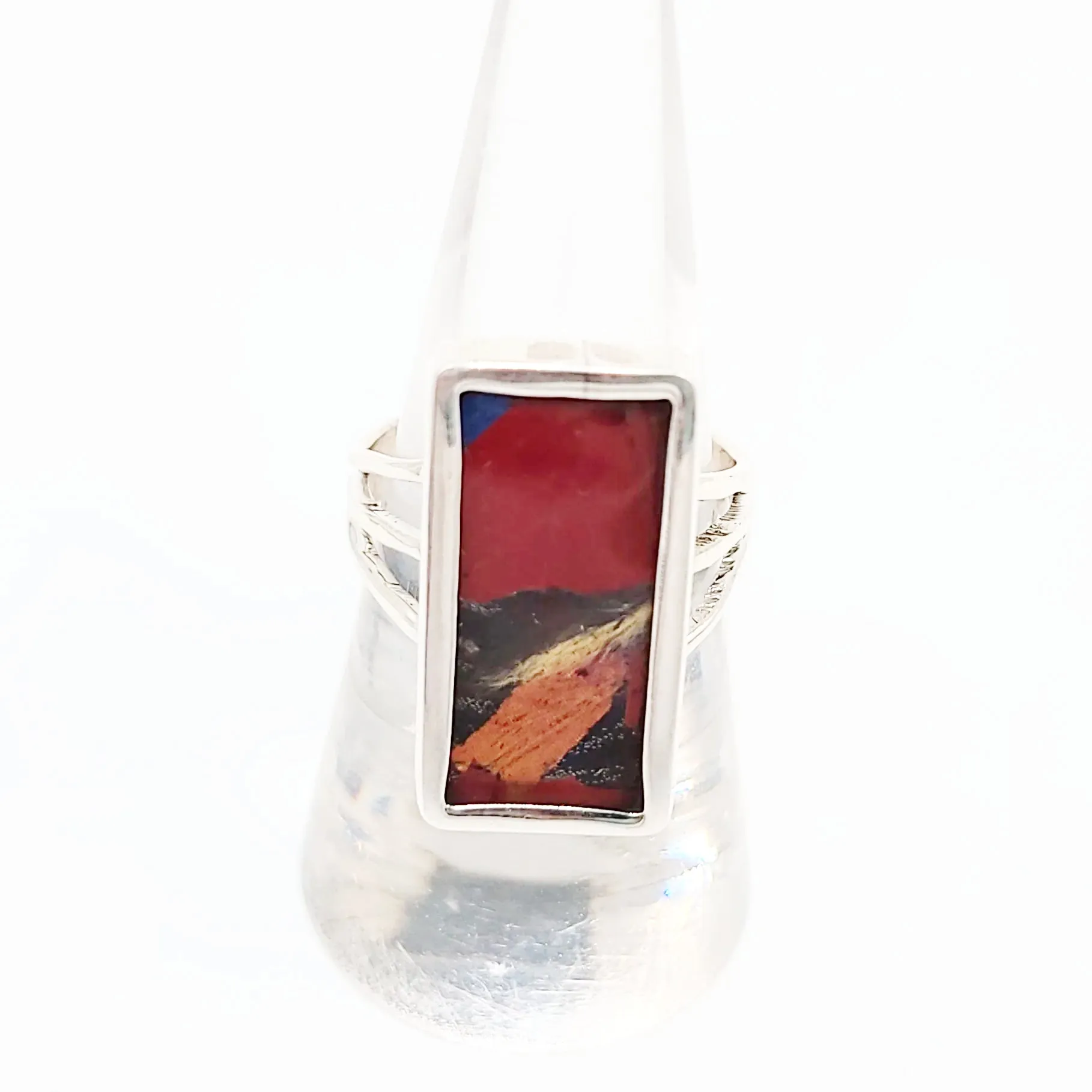 Mixed Butterfly Wing Ring Sterling Silver Band Size 8