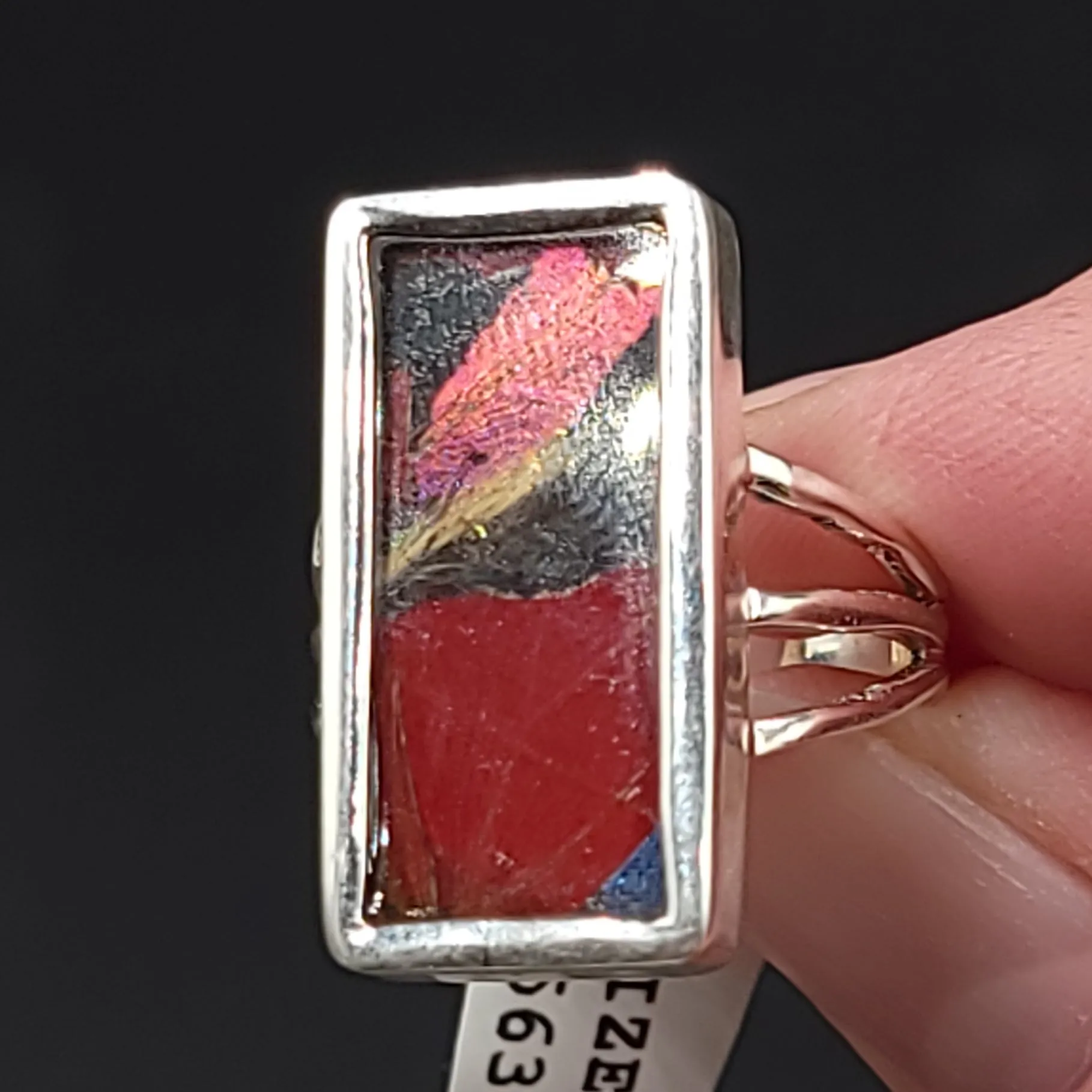 Mixed Butterfly Wing Ring Sterling Silver Band Size 8