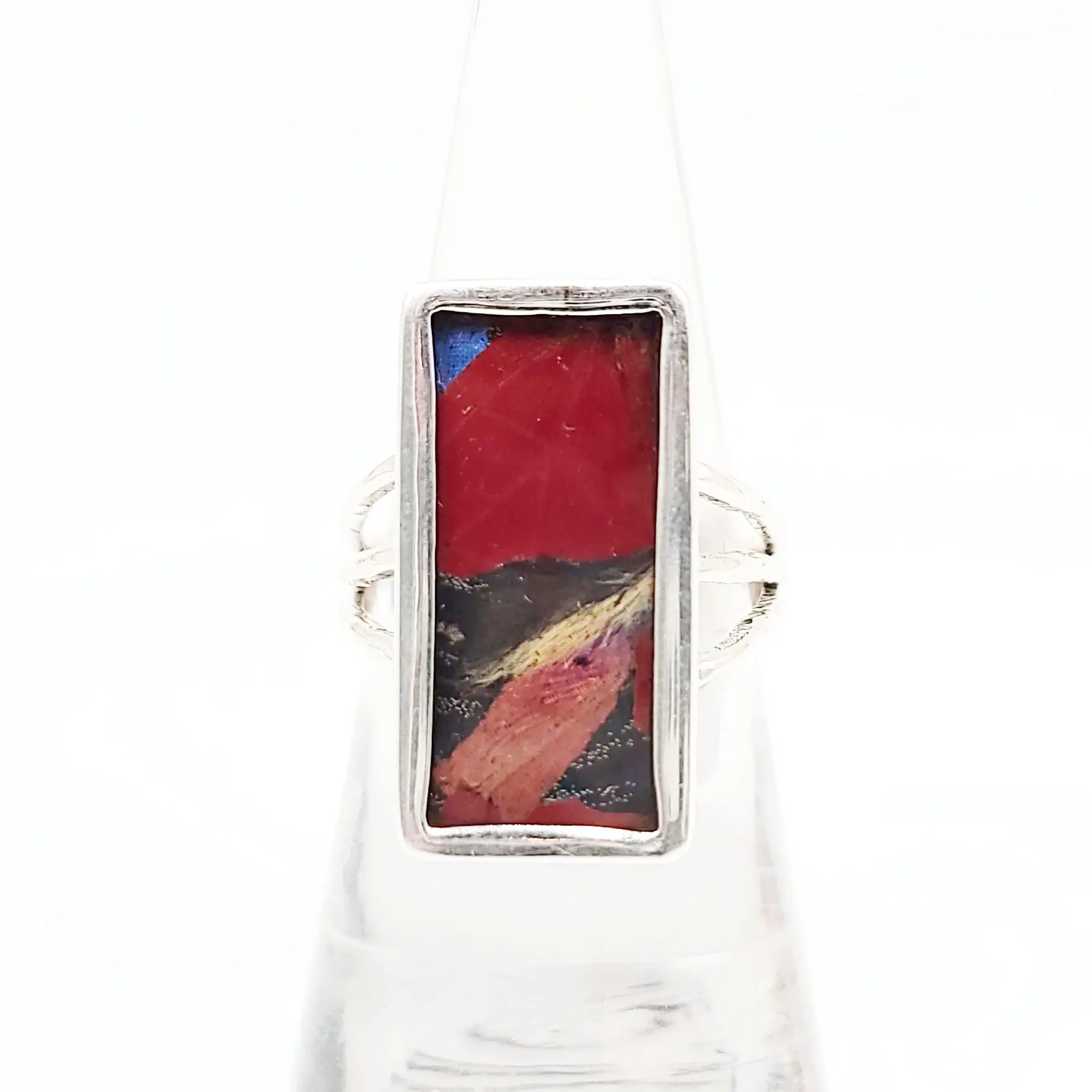 Mixed Butterfly Wing Ring Sterling Silver Band Size 8