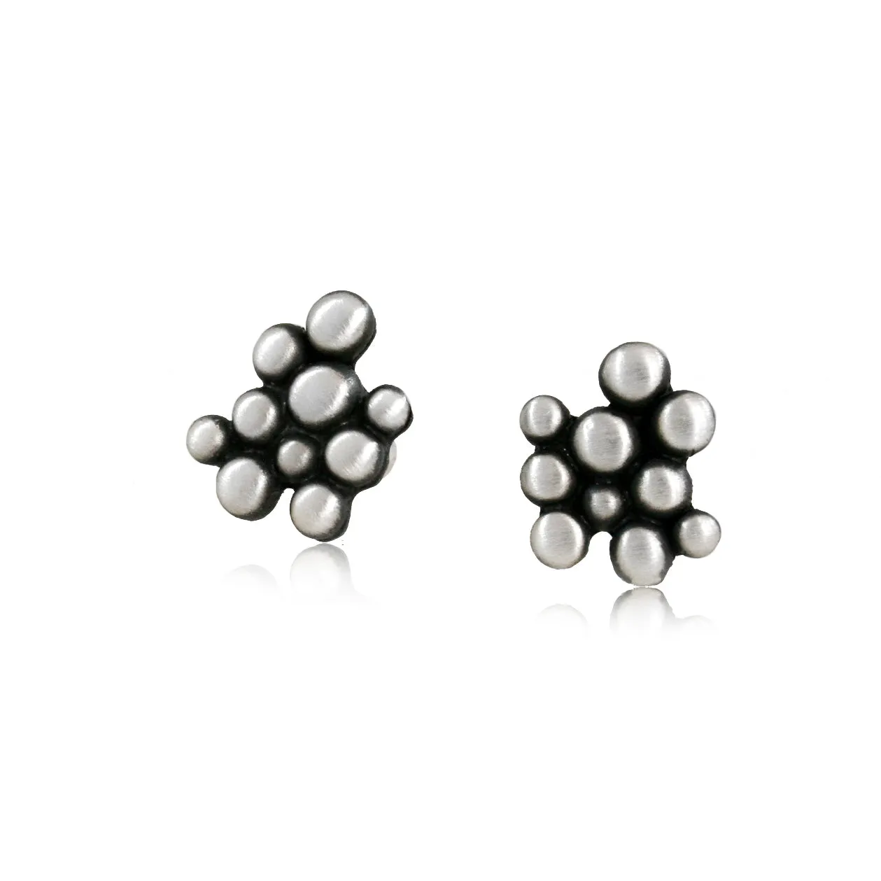 Molecular Earrings Silver