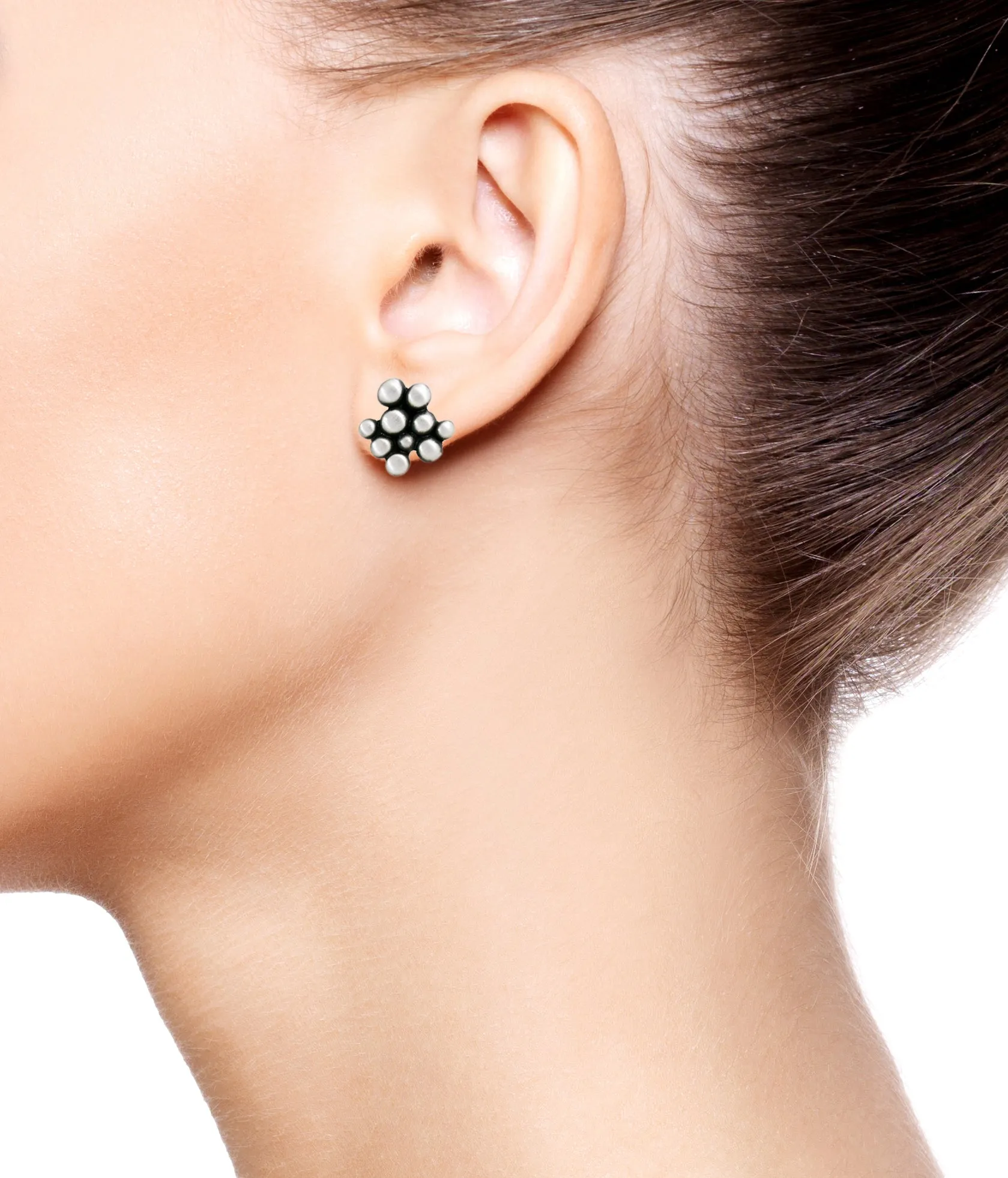 Molecular Earrings Silver