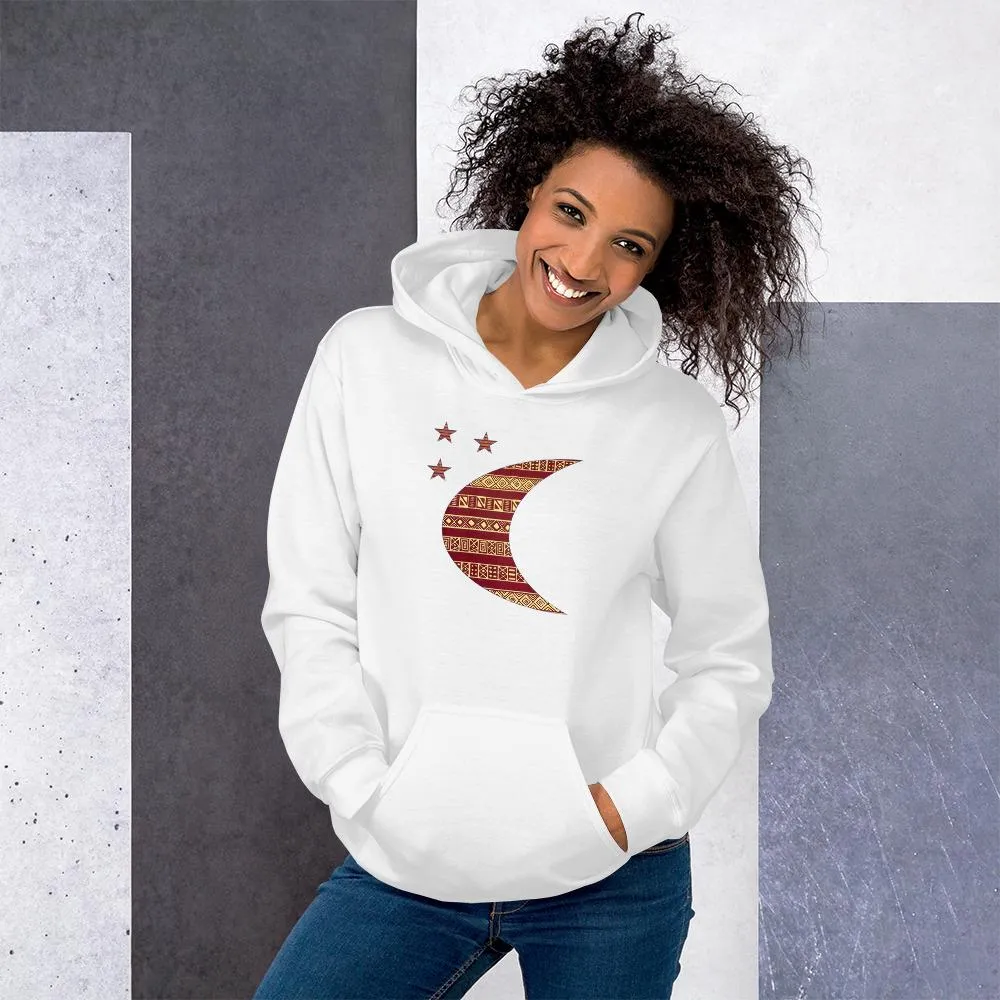 Moon African Print Unisex Hoodie