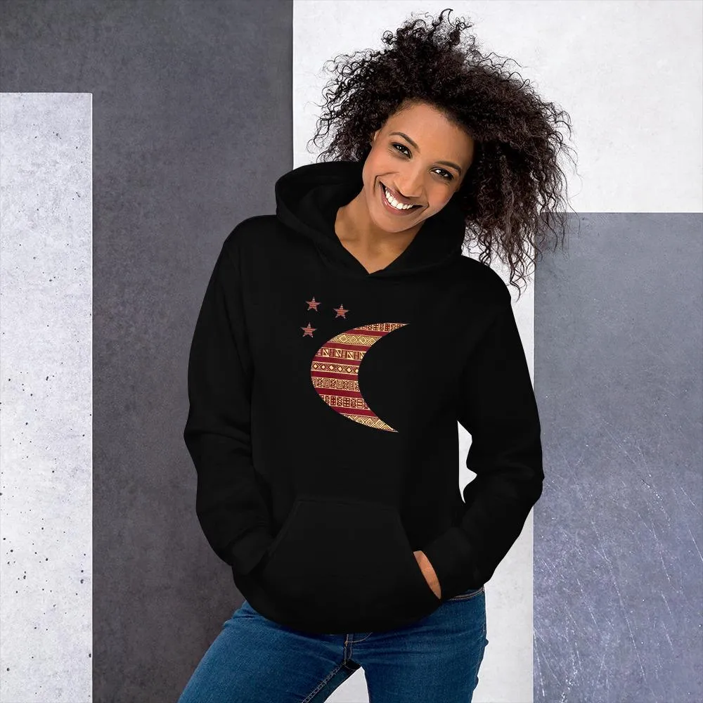 Moon African Print Unisex Hoodie