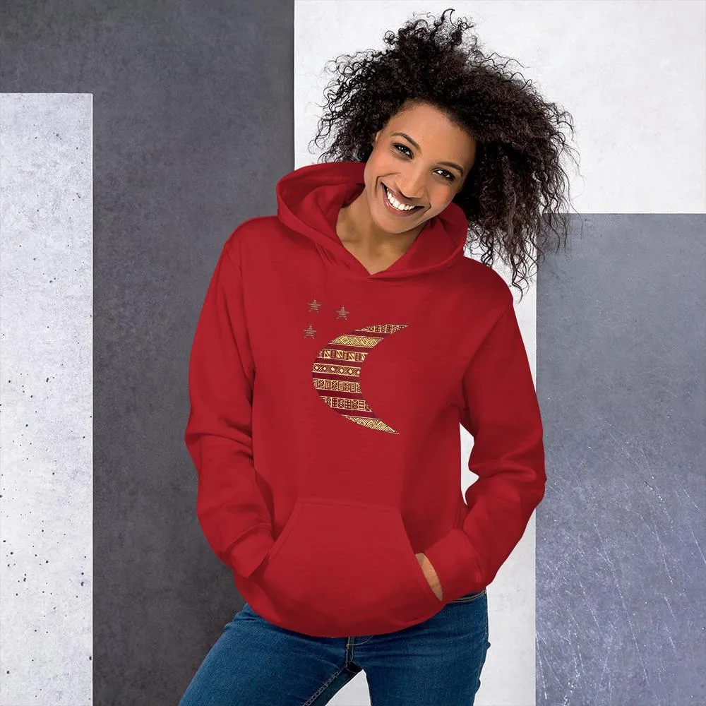 Moon African Print Unisex Hoodie