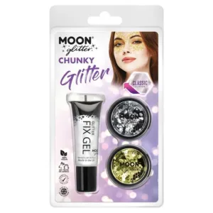 Moon Glitter Classic Chunky Glitter, Silver, Gold