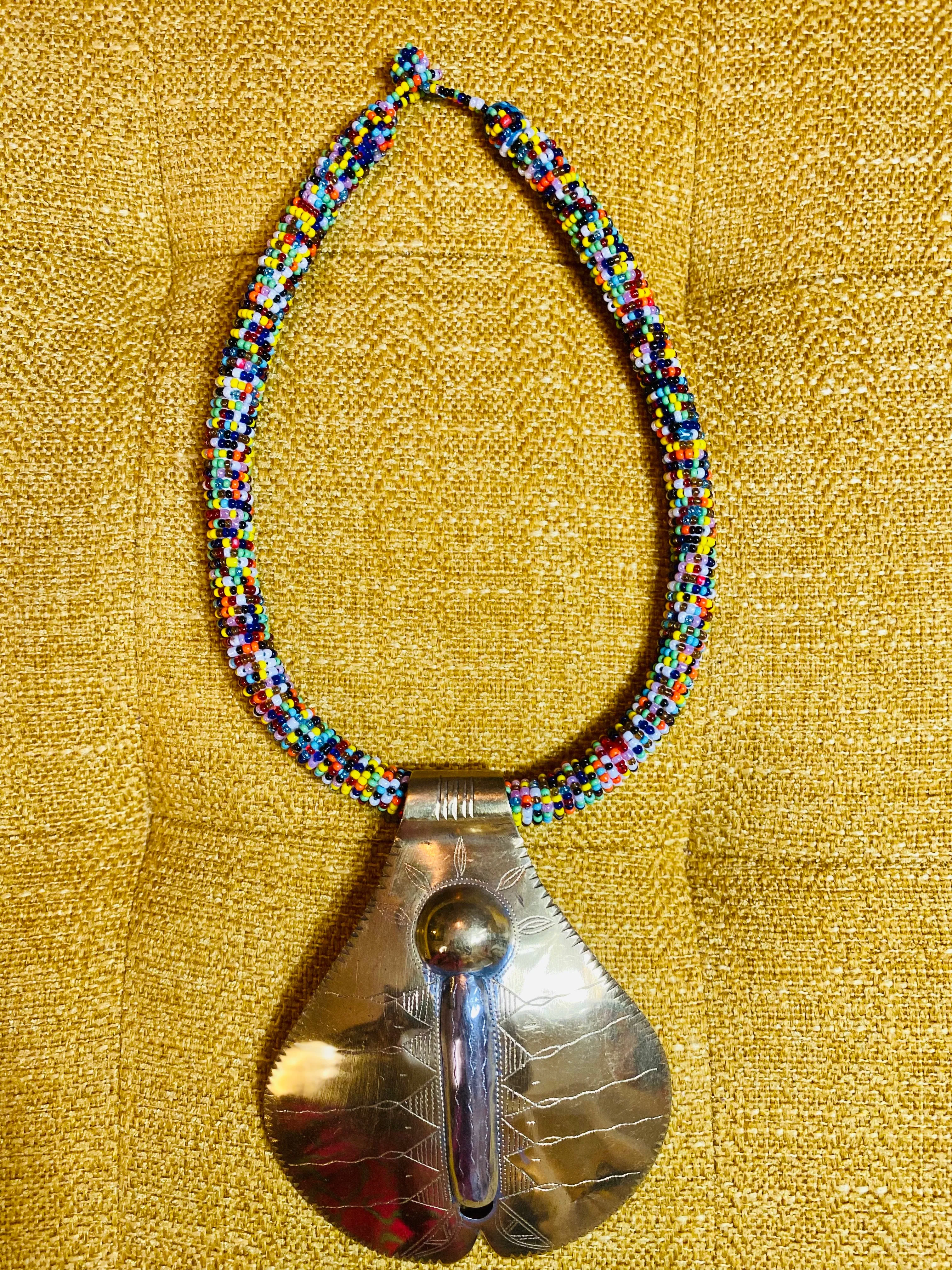 Moremi Brass and Bead Choker