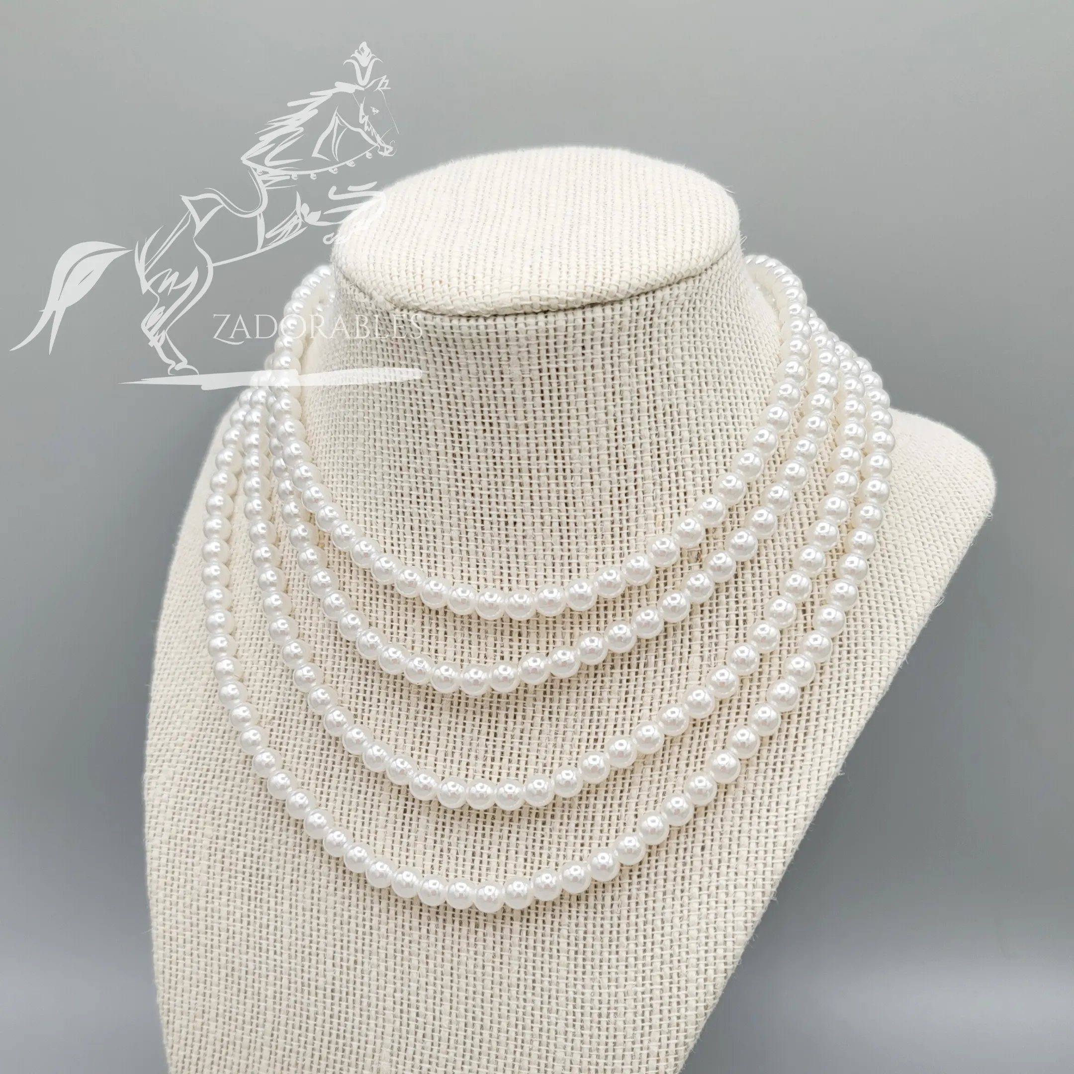 MTO | Necklace | Dainty Faux Pearl | Brilliant White