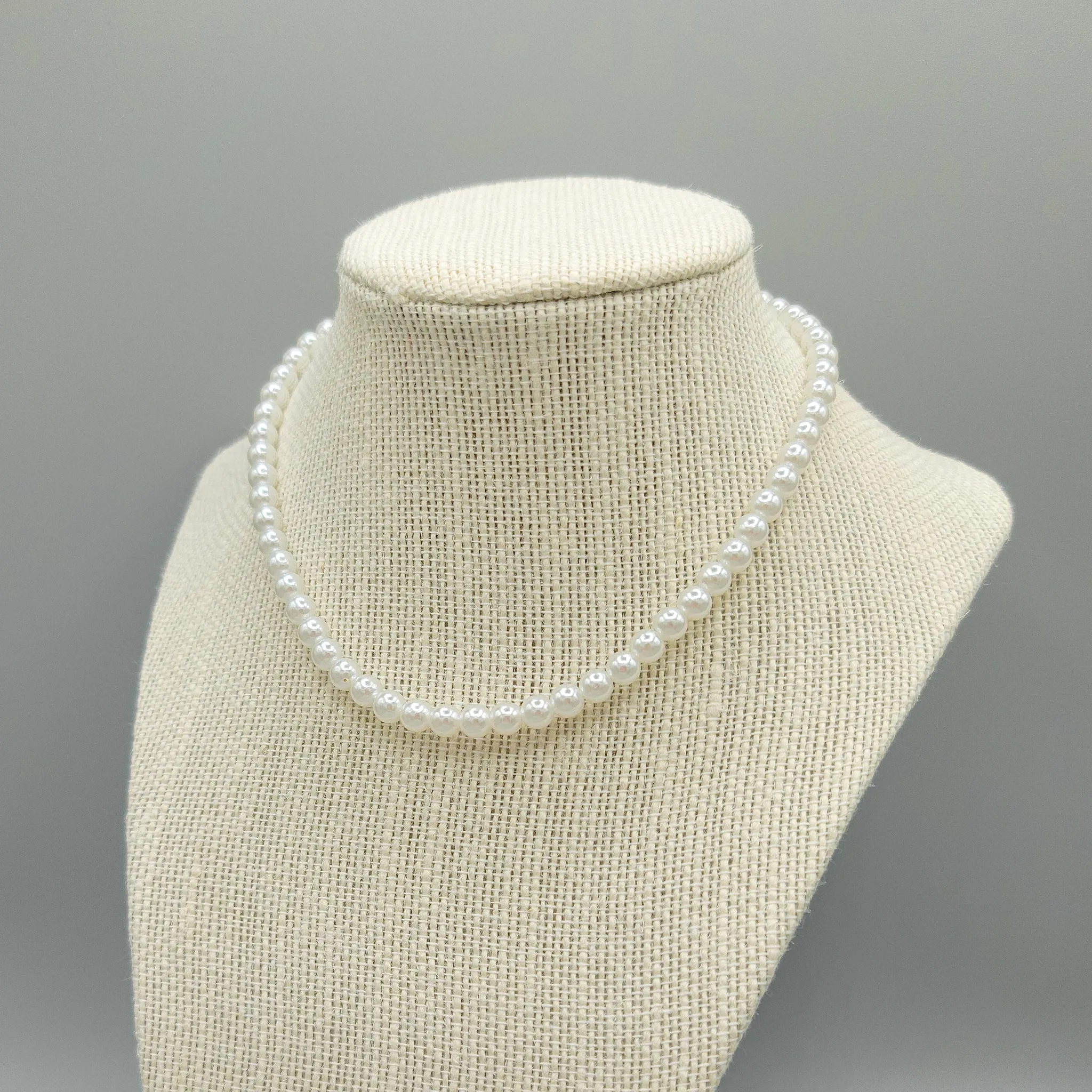 MTO | Necklace | Dainty Faux Pearl | Brilliant White