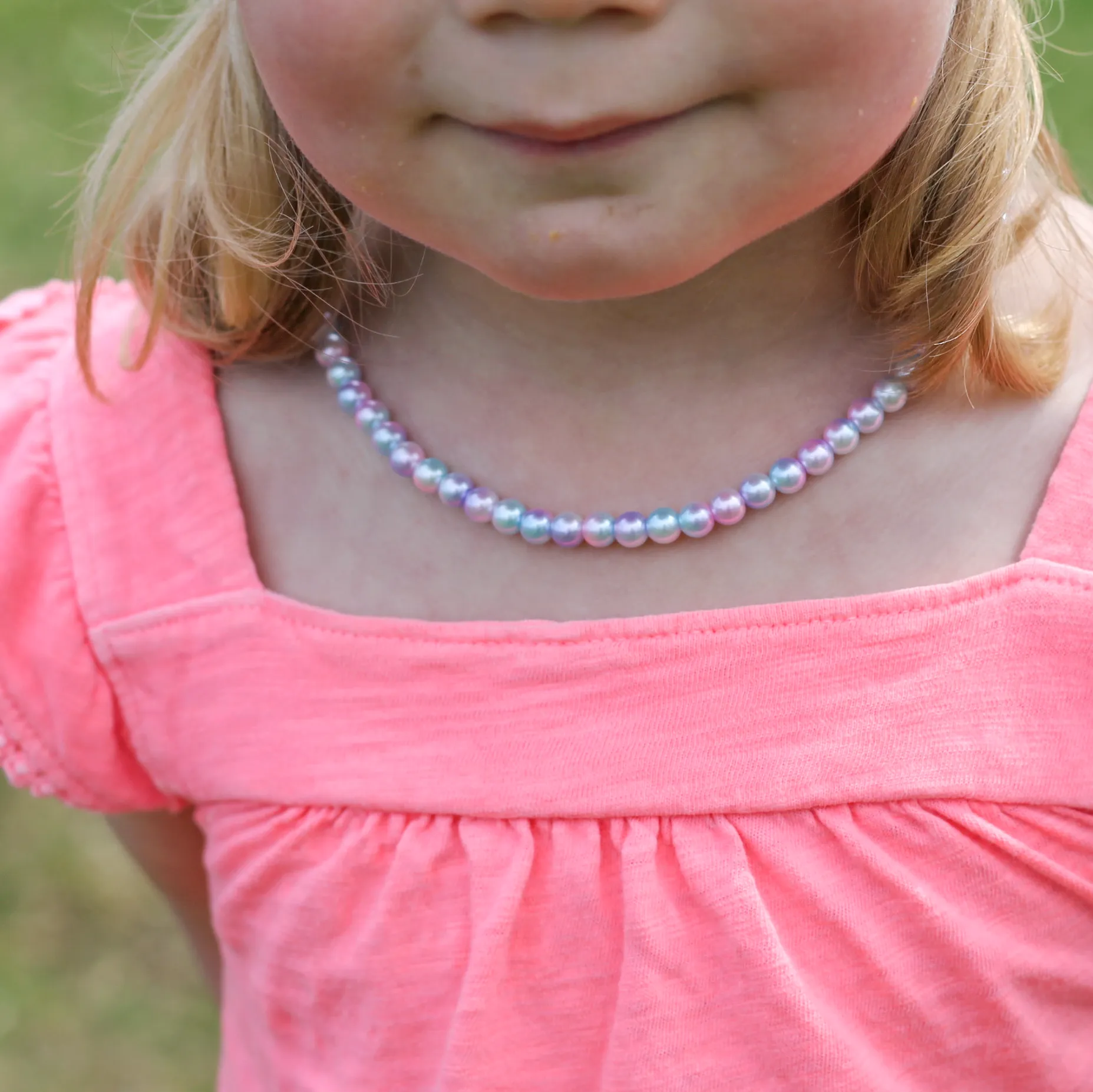 MTO | Necklace | Dainty Faux Pearl | Cotton Candy