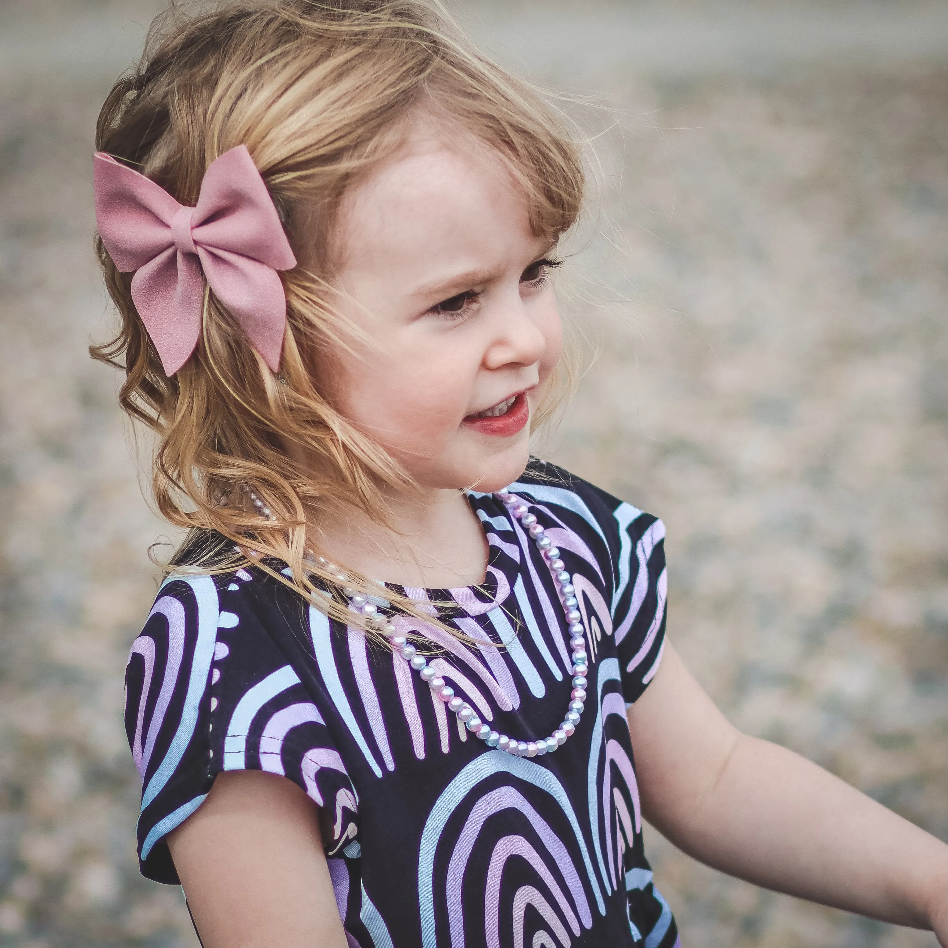 MTO | Necklace | Dainty Faux Pearl | Cotton Candy
