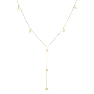 Multi Stars Lariat Necklace 14K