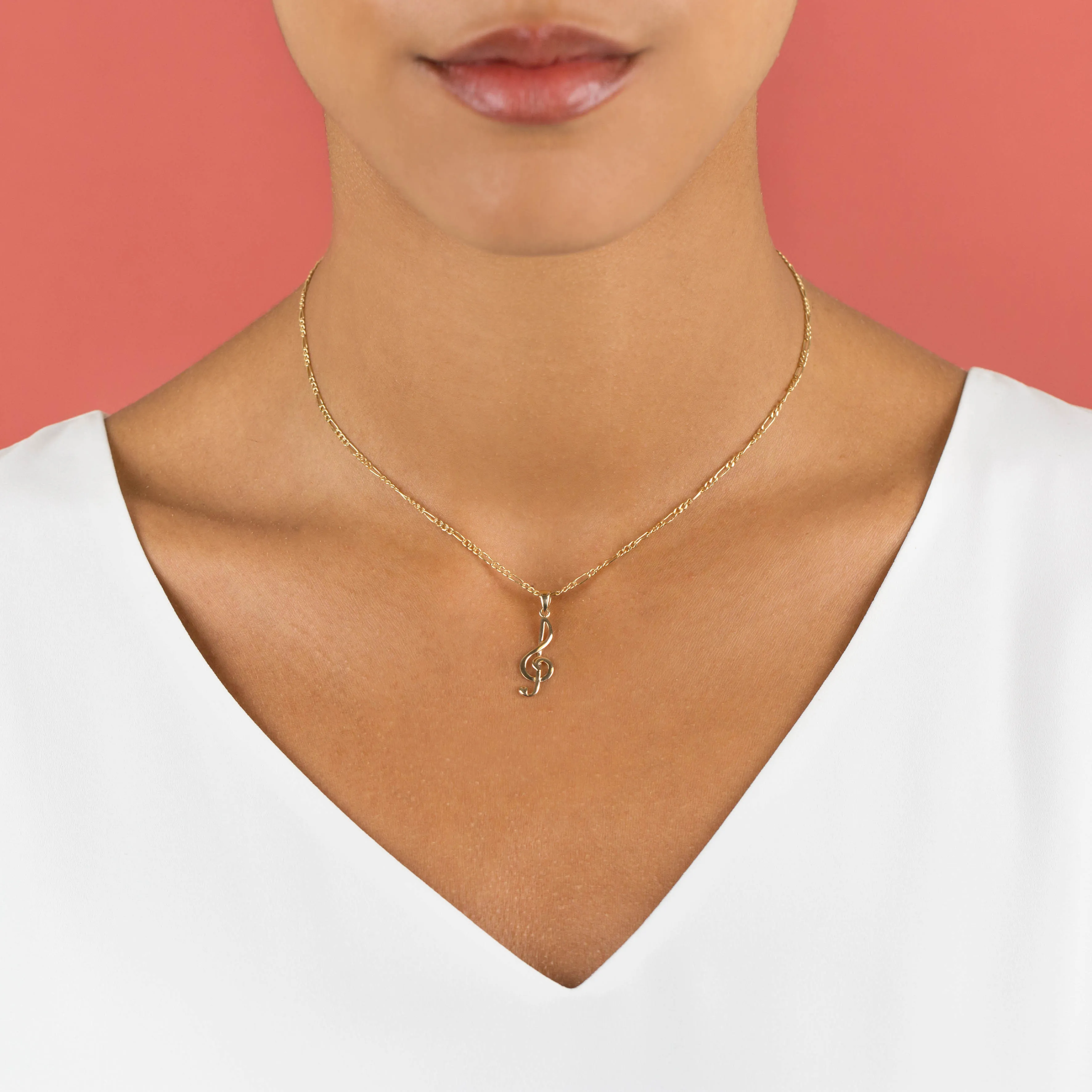 Music Note Charm 14K