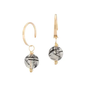 NEW! Ella Handmade Gemstone Huggie Hoops in Gold Filled by Freshie & Zero