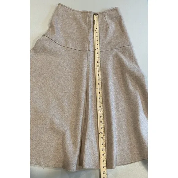 NEW OGL Maxi Skirt Womens Medium Beige Heather CashSoft Flared Warm Soft Retro