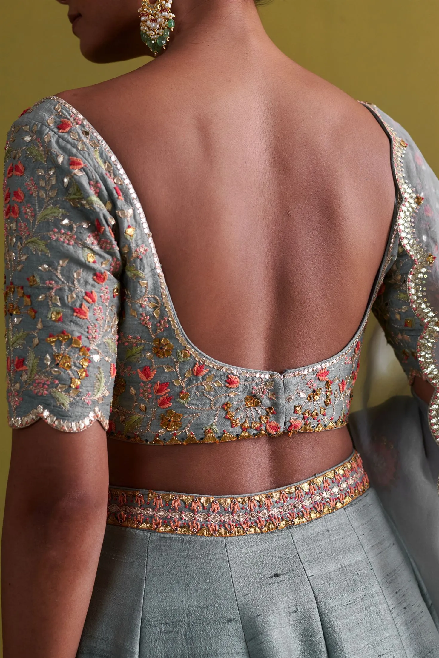 New Season Festive 2024-Coord Set-Raw Silk/Organza 3pcs Marine Blue-AS109-Fashion Wedding Edit Aarti Sethia