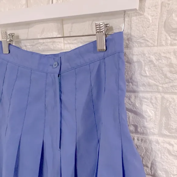NIKE | Gorgeous A-line Pleated Skirt | Light Baby Blue | Retro Vibe | High Waist