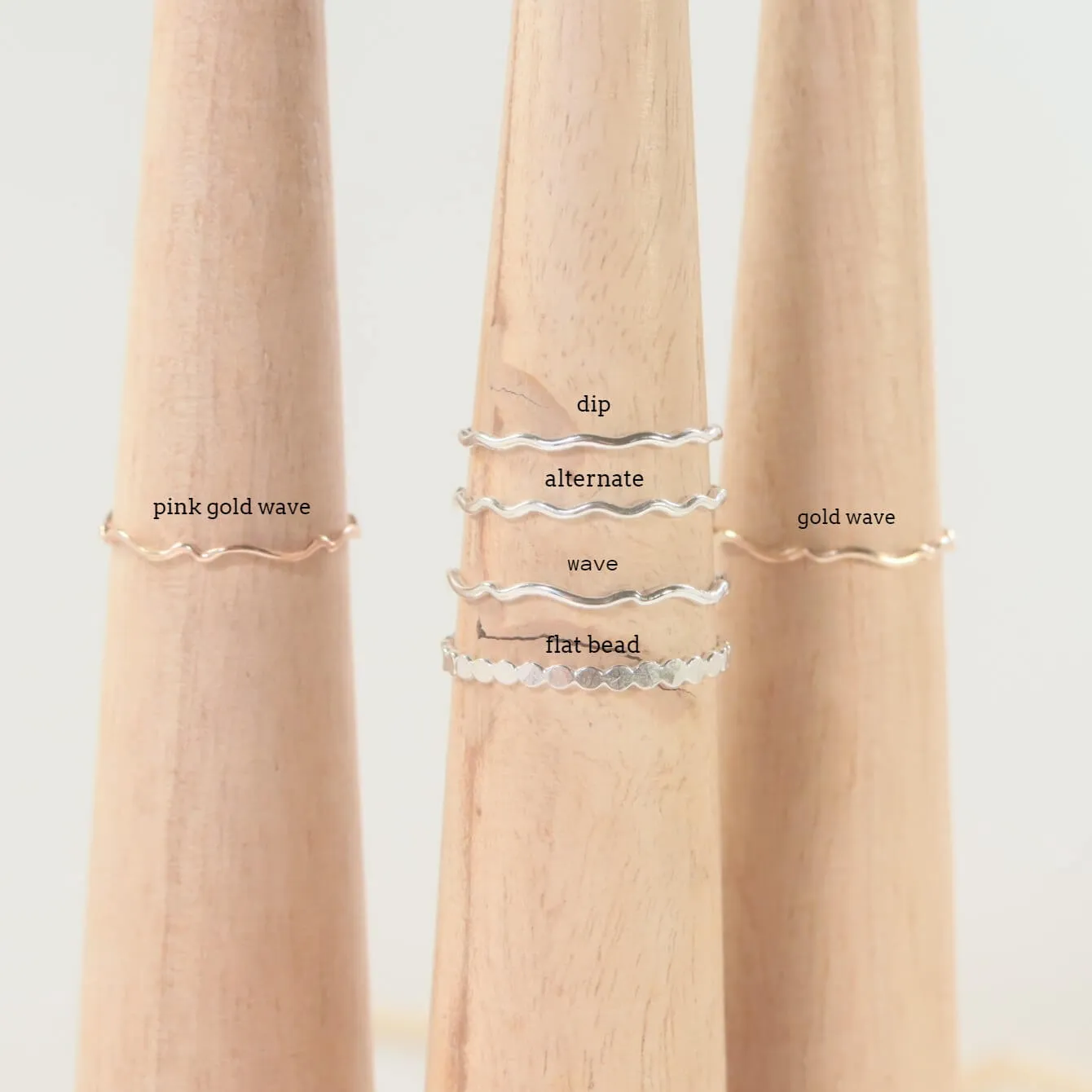 Nugget Stacking Ring Butterflies - Mixed Metals Choose Your Band