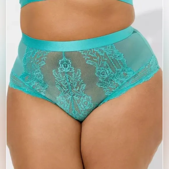 NWT Torrid Retro Ribbon Cutout Longline Bra   Panties
