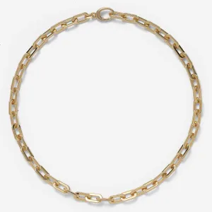 Octagon Chain Necklace in Gold