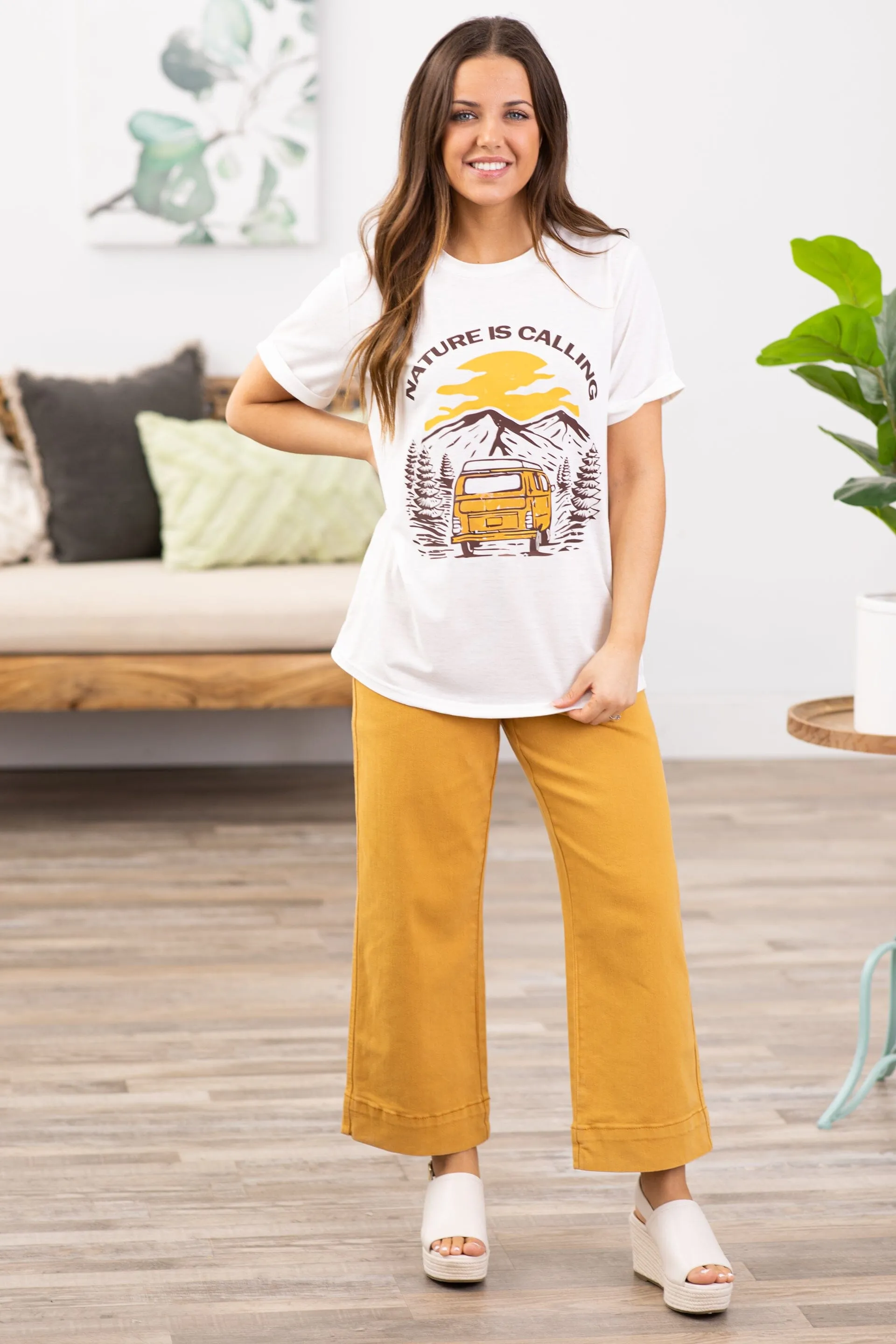 Off White Nature Is Calling Graphic Tee