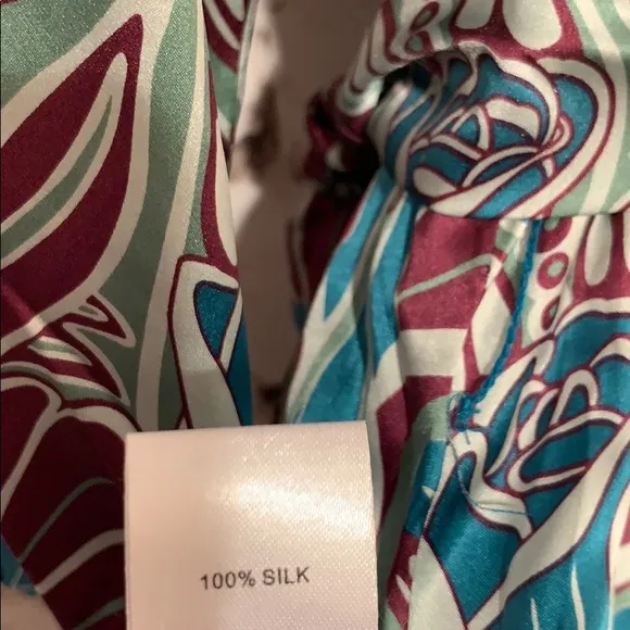 Oleg Cassini Silk Boho Tunic Dress, Size 6