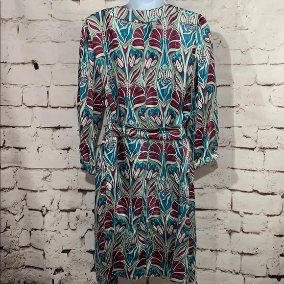 Oleg Cassini Silk Boho Tunic Dress, Size 6