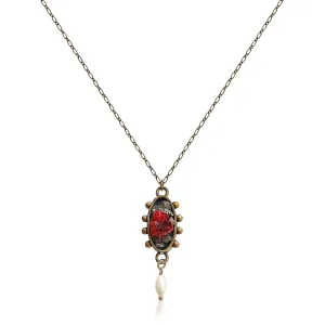 One-Of-A-Kind Pink Tourmaline Pendant With A Pearl Drop