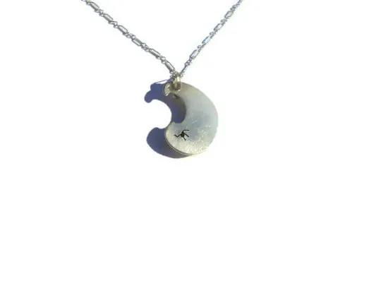OOAK Large Sterling Silver Paisley Pendant with 15mm Peridot Trillion and Fine Silver Granulation