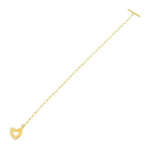 Open Heart Toggle Link Bracelet