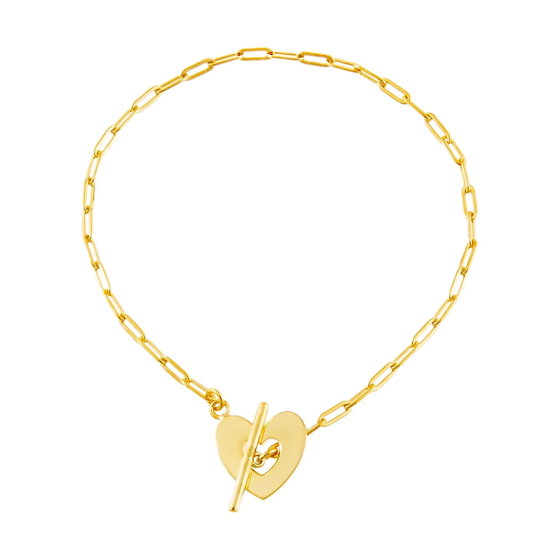 Open Heart Toggle Link Bracelet