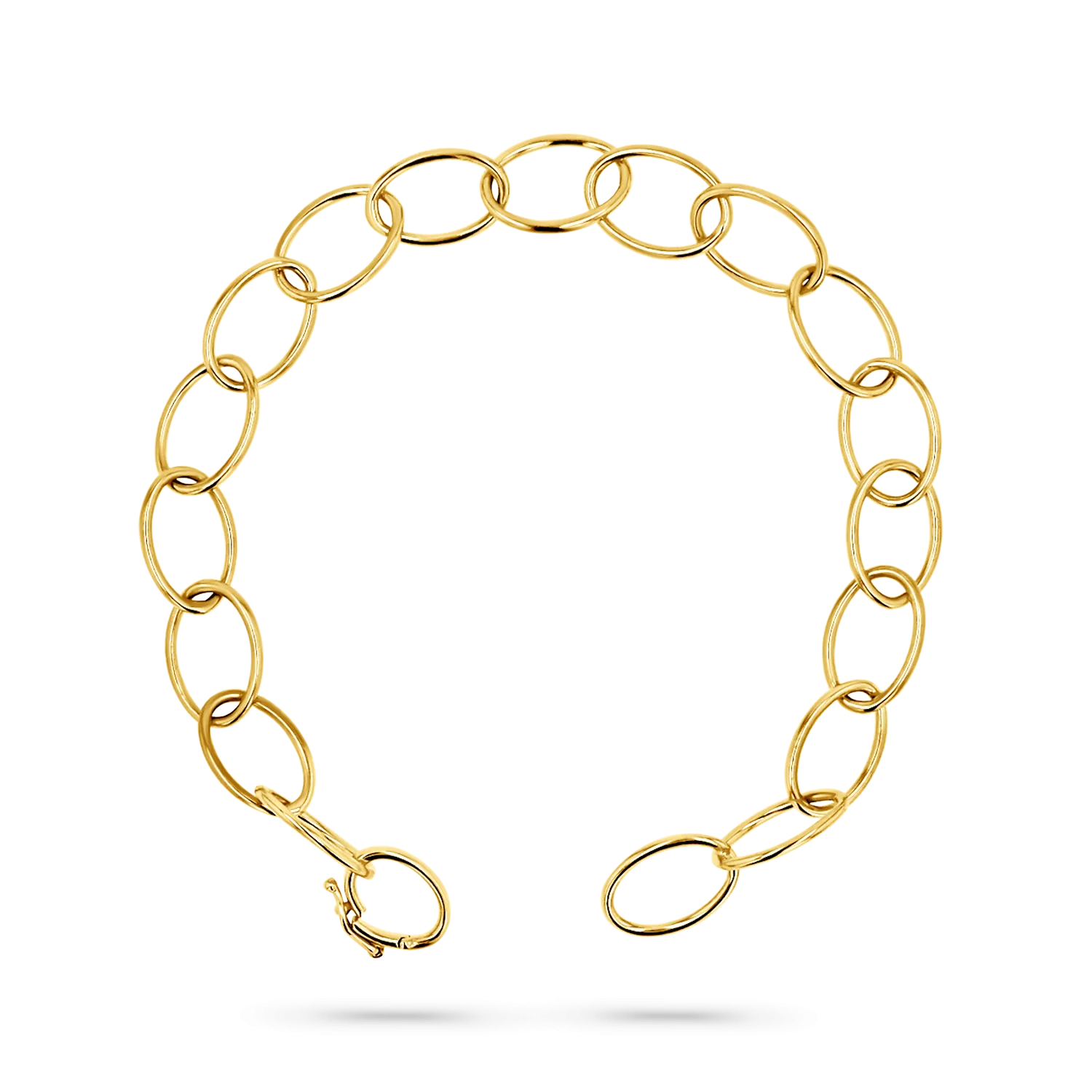 Oval Link Charm Bracelet
